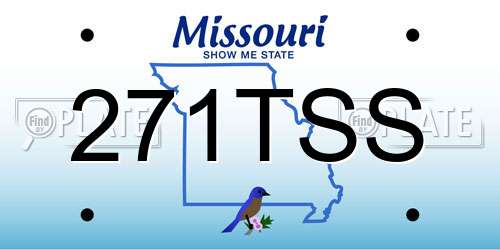 271TSS Missouri License Plate