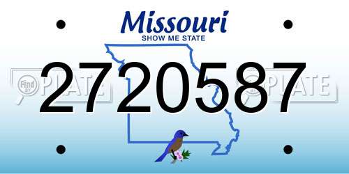 2720587 Missouri License Plate