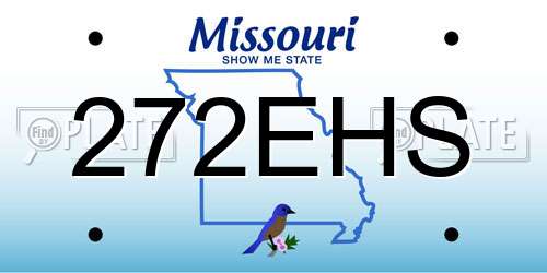 272EHS Missouri License Plate