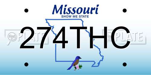 274THC Missouri License Plate