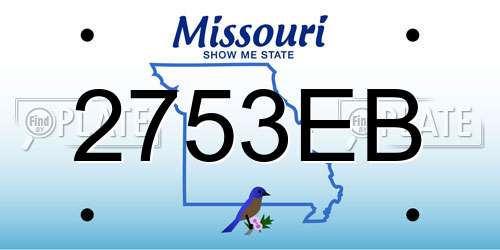2753EB Missouri License Plate
