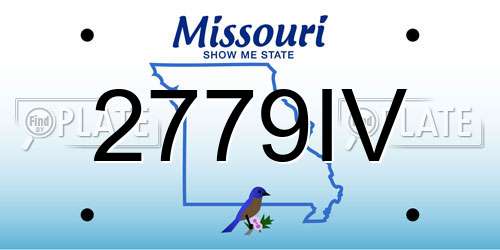 2779IV Missouri License Plate