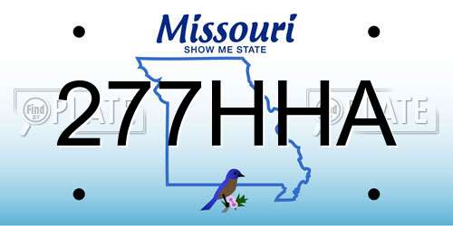 277HHA Missouri License Plate