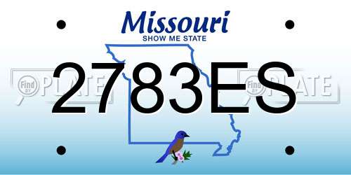 2783ES Missouri License Plate