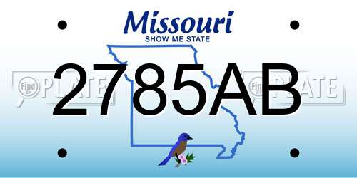 2785AB Missouri License Plate