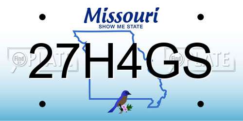 27H4GS Missouri License Plate
