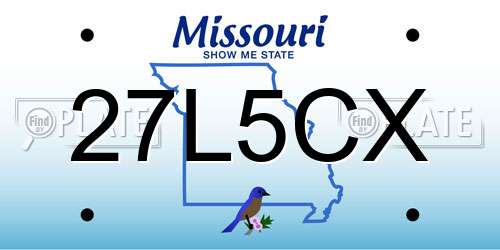 27L5CX Missouri License Plate