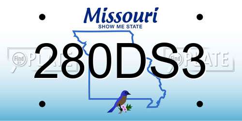 280DS3 Missouri License Plate