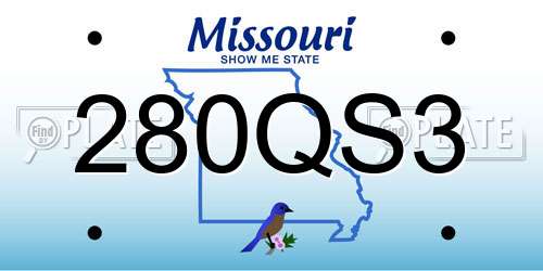 280QS3 Missouri License Plate