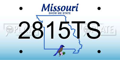 2815TS Missouri License Plate
