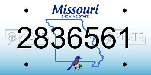 2836561 Missouri License Plate