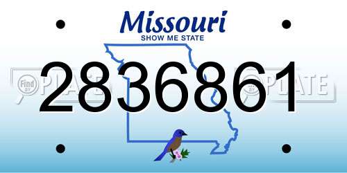 2836861 Missouri License Plate