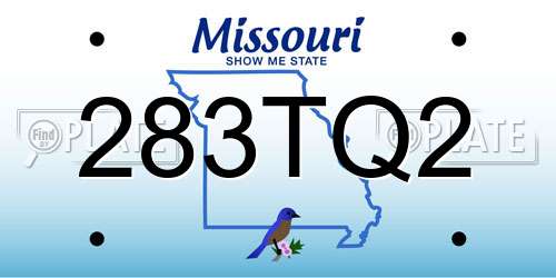 283TQ2 Missouri License Plate