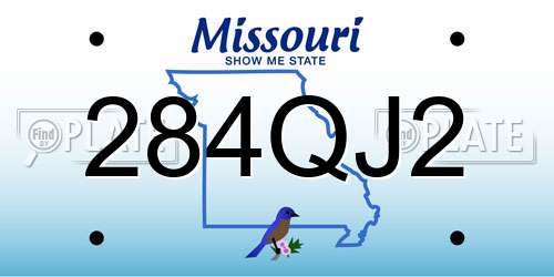 284QJ2 Missouri License Plate