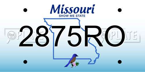 2875RO Missouri License Plate