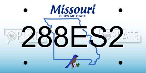 288ES2 Missouri License Plate