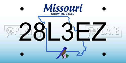 28L3EZ Missouri License Plate
