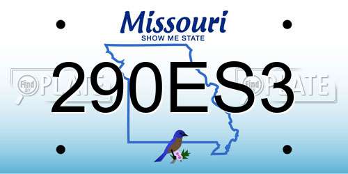 290ES3 Missouri License Plate