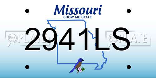 2941LS Missouri License Plate