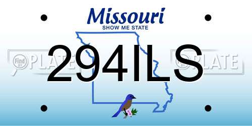 294ILS Missouri License Plate