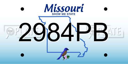 2984PB Missouri License Plate