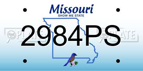 2984PS Missouri License Plate