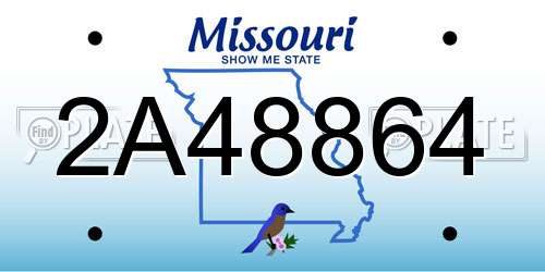 2A48864 Missouri License Plate
