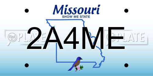 2A4ME Missouri License Plate