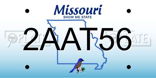2AAT56 Missouri License Plate