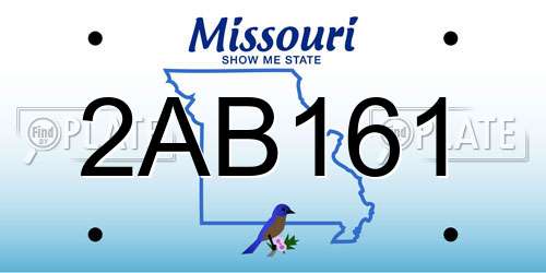 2AB161 Missouri License Plate