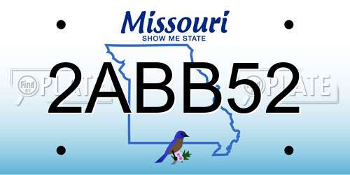 2ABB52 Missouri License Plate