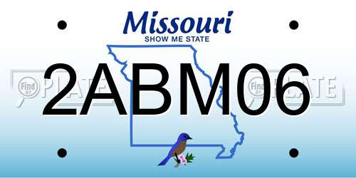 2ABM06 Missouri License Plate
