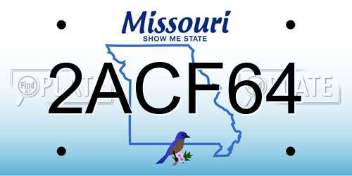 2ACF64 Missouri License Plate