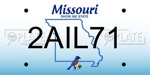 2AIL71 Missouri License Plate