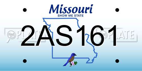 2AS161 Missouri License Plate