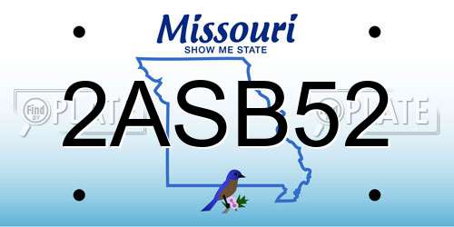 2ASB52 Missouri License Plate