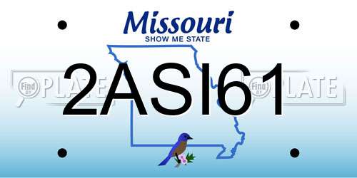 2ASI61 Missouri License Plate