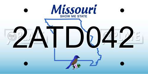 2ATD042 Missouri License Plate