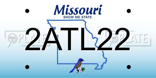 2ATL22 Missouri License Plate