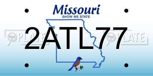 2ATL77 Missouri License Plate