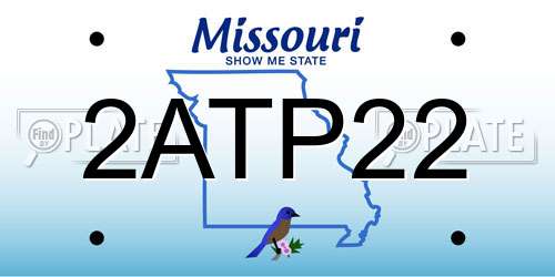2ATP22 Missouri License Plate