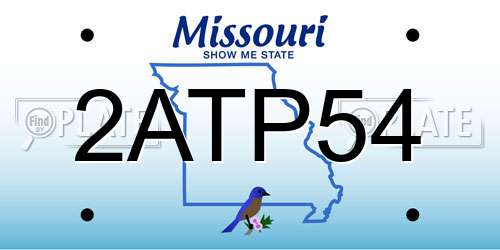 2ATP54 Missouri License Plate