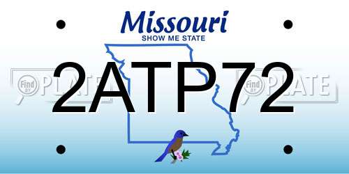 2ATP72 Missouri License Plate