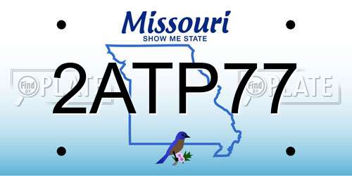 2ATP77 Missouri License Plate