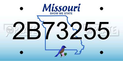 2B73255 Missouri License Plate