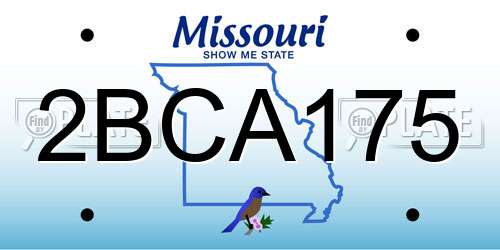 2BCA175 Missouri License Plate