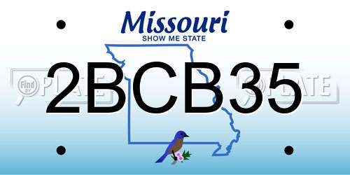 2BCB35 Missouri License Plate