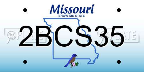 2BCS35 Missouri License Plate