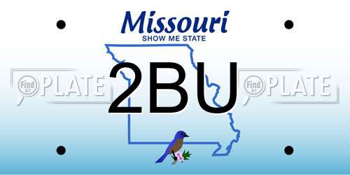 2BU Missouri License Plate