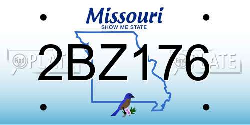 2BZ176 Missouri License Plate